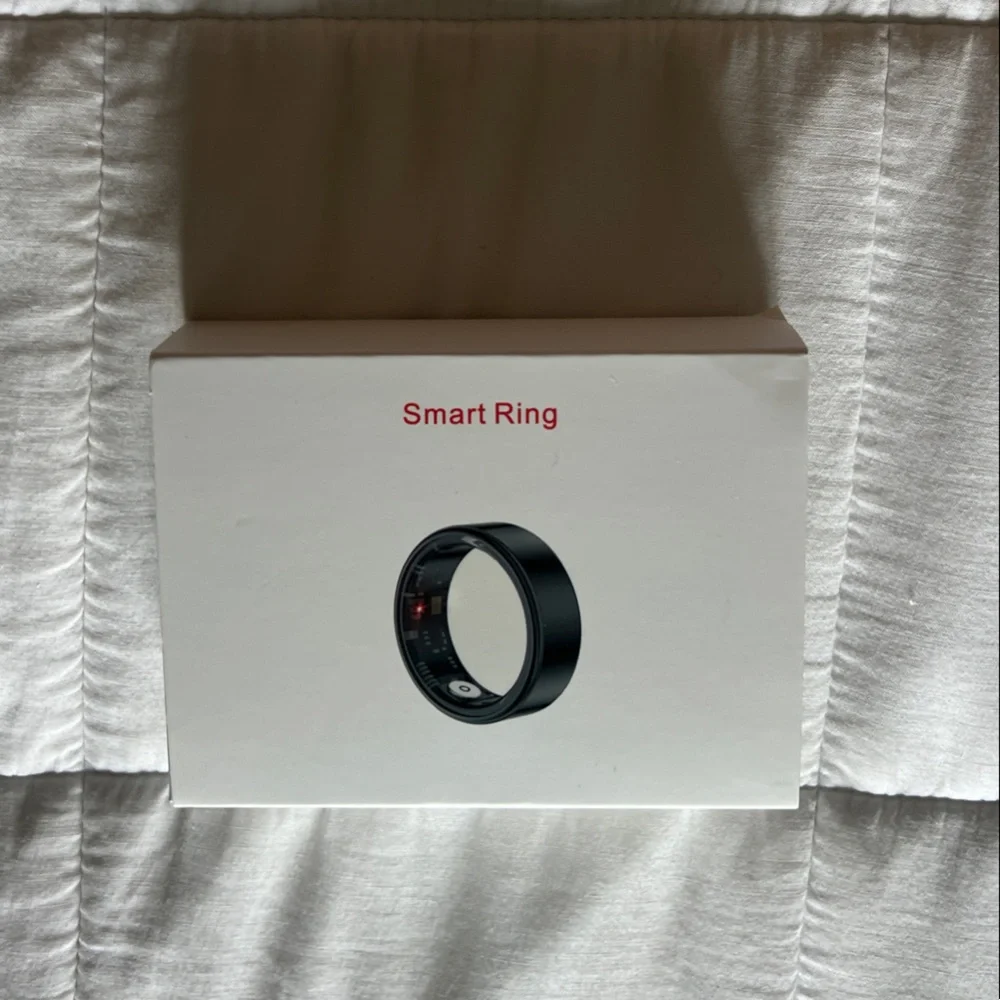 Black Smart Ring Bluetooth Fitness & Sleep Tracker Size 7